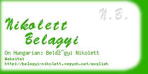 nikolett belagyi business card